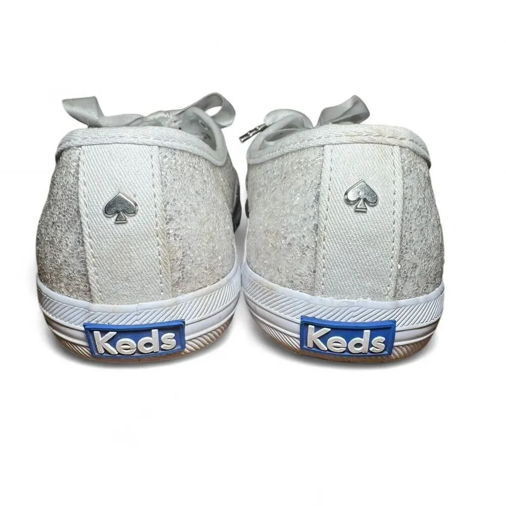 Keds X Kate Spade New York Champion Glitter Wedding Flats Sneakers Sz 7.5
